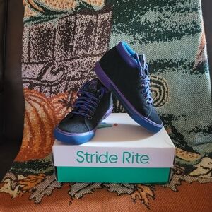 Stride Rite Kids Black and Purple Sneakers